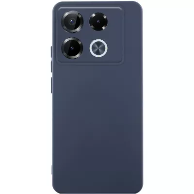 Чохол TPU GETMAN Liquid Silk Full Camera для Infinix Note 40 Pro 4G Синій / Midnight Blue