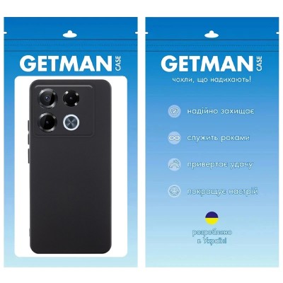 Чохол TPU GETMAN Liquid Silk Full Camera для Infinix Note 40 Pro 4G Чорний / Black