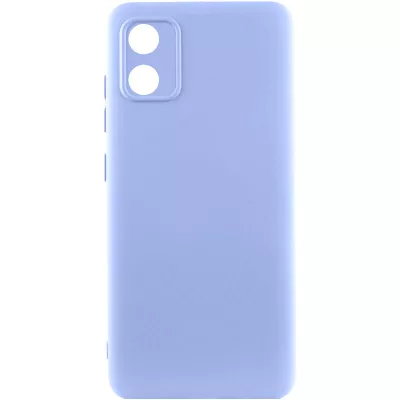 Чохол TPU GETMAN Liquid Silk Full Camera для Motorola Moto E13 Бузковий / Light purple