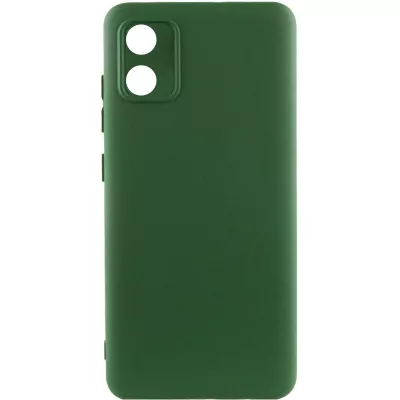 Чохол TPU GETMAN Liquid Silk Full Camera для Motorola Moto E13 Зелений / Dark green