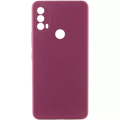 Чохол TPU GETMAN Liquid Silk Full Camera для Motorola Moto E40 Бордовий / Marsala