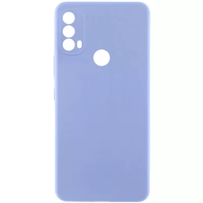 Чохол TPU GETMAN Liquid Silk Full Camera для Motorola Moto E40 Бузковий / Light purple