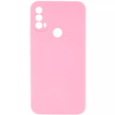 Чохол TPU GETMAN Liquid Silk Full Camera для Motorola Moto E40 Рожевий / Pink