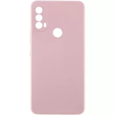 Чохол TPU GETMAN Liquid Silk Full Camera для Motorola Moto E40 Рожевий / Pink Sand