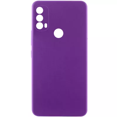 Чохол TPU GETMAN Liquid Silk Full Camera для Motorola Moto E40 Фіолетовий / Purple