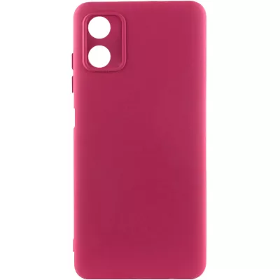 Чохол TPU GETMAN Liquid Silk Full Camera для Motorola Moto G04 / E14 Бордовий / Marsala