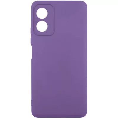 Чохол TPU GETMAN Liquid Silk Full Camera для Motorola Moto G04 / E14 Фіолетовий / Amethyst