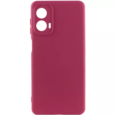 Чохол TPU GETMAN Liquid Silk Full Camera для Motorola Moto G24 Бордовий / Marsala