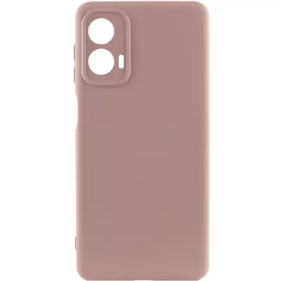 Чохол TPU GETMAN Liquid Silk Full Camera для Motorola Moto G24 Рожевий / Pink Sand