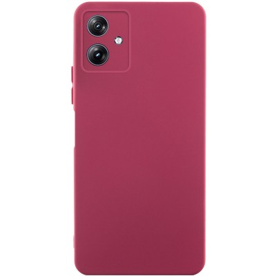 Чохол TPU GETMAN Liquid Silk Full Camera для Motorola Moto G54 Бордовий / Marsala