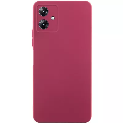 Чохол TPU GETMAN Liquid Silk Full Camera для Motorola Moto G54 Бордовий / Marsala