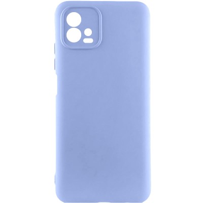 Чохол TPU GETMAN Liquid Silk Full Camera для Motorola Moto G72 Бузковий / Light purple