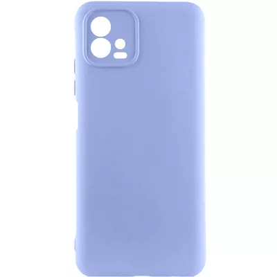 Чохол TPU GETMAN Liquid Silk Full Camera для Motorola Moto G72 Бузковий / Light purple