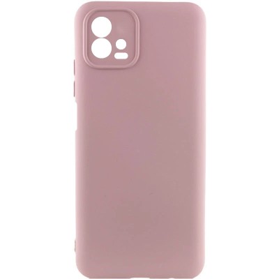 Чохол TPU GETMAN Liquid Silk Full Camera для Motorola Moto G72 Рожевий / Pink Sand