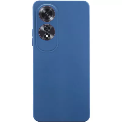 Чохол TPU GETMAN Liquid Silk Full Camera для Oppo A60 4G Синій / Navy Blue