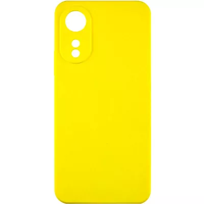 Чохол TPU GETMAN Liquid Silk Full Camera для Oppo A78 4G Жовтий / Flash