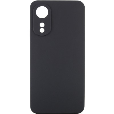 Чохол TPU GETMAN Liquid Silk Full Camera для Oppo A78 4G Чорний / Black