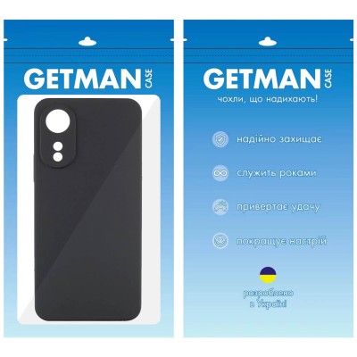 Чохол TPU GETMAN Liquid Silk Full Camera для Oppo A78 4G Чорний / Black
