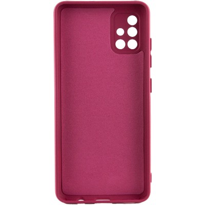 Чохол TPU GETMAN Liquid Silk Full Camera для Samsung Galaxy A51 Бордовий / Marsala