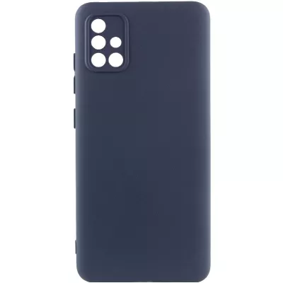 Чохол TPU GETMAN Liquid Silk Full Camera для Samsung Galaxy A51 Синій / Midnight Blue