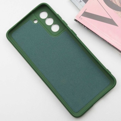 Чохол TPU GETMAN Liquid Silk Full Camera для Samsung Galaxy S21 FE Зелений / Dark green Чохол TPU GETMAN Liquid Silk Full Camera для Samsung Galaxy S21 FE Зелений / Dark green