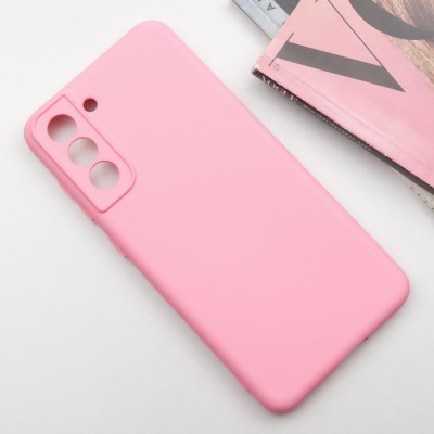 Чохол TPU GETMAN Liquid Silk Full Camera для Samsung Galaxy S21 FE Рожевий / Pink
