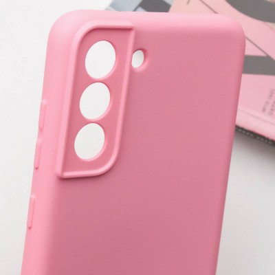 Чохол TPU GETMAN Liquid Silk Full Camera для Samsung Galaxy S21 FE Рожевий / Pink