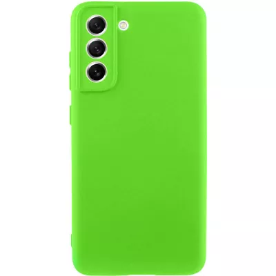 Чохол TPU GETMAN Liquid Silk Full Camera для Samsung Galaxy S21 FE Салатовий / Neon Green