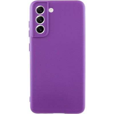 Чохол TPU GETMAN Liquid Silk Full Camera для Samsung Galaxy S21 FE Фіолетовий / Purple
