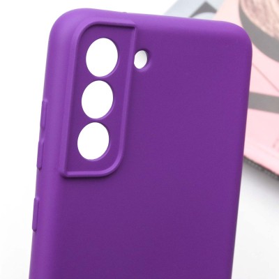 Чохол TPU GETMAN Liquid Silk Full Camera для Samsung Galaxy S21 FE Фіолетовий / Purple