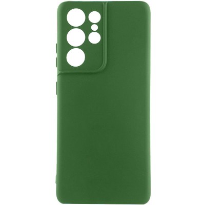 Чохол TPU GETMAN Liquid Silk Full Camera для Samsung Galaxy S21 Ultra Зелений / Dark green Чохол TPU GETMAN Liquid Silk Full Camera для Samsung Galaxy S21 Ultra Зелений / Dark green