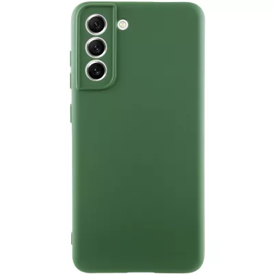 Чохол TPU GETMAN Liquid Silk Full Camera для Samsung Galaxy S21 Зелений / Dark green