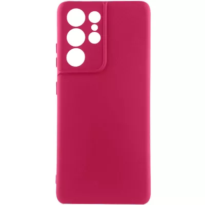 Чохол TPU GETMAN Liquid Silk Full Camera для Samsung Galaxy S22 Ultra Бордовий / Marsala