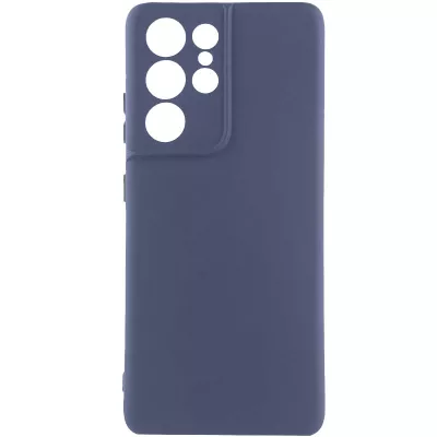 Чохол TPU GETMAN Liquid Silk Full Camera для Samsung Galaxy S22 Ultra Синій / Midnight Blue