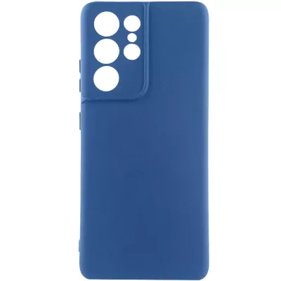 Чохол TPU GETMAN Liquid Silk Full Camera для Samsung Galaxy S22 Ultra Синій / Navy Blue