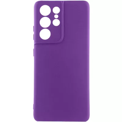 Чохол TPU GETMAN Liquid Silk Full Camera для Samsung Galaxy S22 Ultra Фіолетовий / Purple