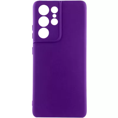 Чохол TPU GETMAN Liquid Silk Full Camera для Samsung Galaxy S22 Ultra Фіолетовий / Ultra Violet