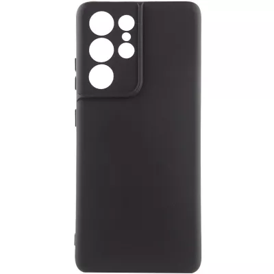 Чохол TPU GETMAN Liquid Silk Full Camera для Samsung Galaxy S22 Ultra Чорний / Black