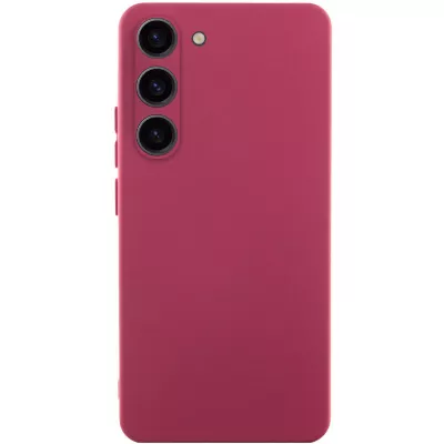 Чохол TPU GETMAN Liquid Silk Full Camera для Samsung Galaxy S23 Бордовий / Marsala