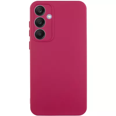 Чохол TPU GETMAN Liquid Silk Full Camera для Samsung Galaxy S24 FE Бордовий / Marsala