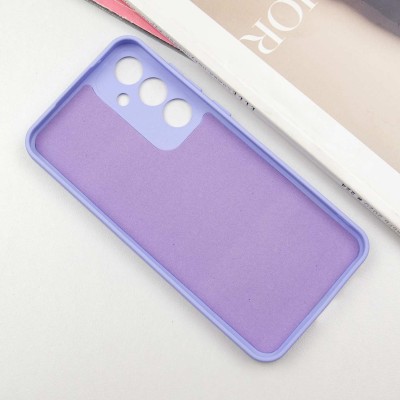 Чохол TPU GETMAN Liquid Silk Full Camera для Samsung Galaxy S24 FE Бузковий / Dasheen