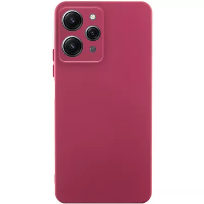 Чохол TPU GETMAN Liquid Silk Full Camera для Xiaomi Redmi 12 Бордовий / Marsala