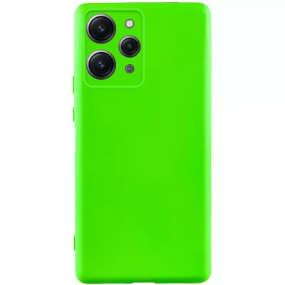 Чохол TPU GETMAN Liquid Silk Full Camera для Xiaomi Redmi 12 Салатовий / Neon Green