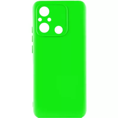 Чохол TPU GETMAN Liquid Silk Full Camera для Xiaomi Redmi 12C Салатовий / Neon Green