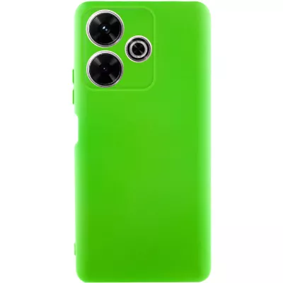 Чохол TPU GETMAN Liquid Silk Full Camera для Xiaomi Redmi 13 4G / Poco M6 4G Салатовий / Neon Green