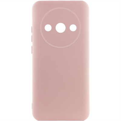 Чохол TPU GETMAN Liquid Silk Full Camera для Xiaomi Redmi A3 Рожевий / Pink Sand