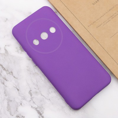 Чохол TPU GETMAN Liquid Silk Full Camera для Xiaomi Redmi A3 Фіолетовий / Purple