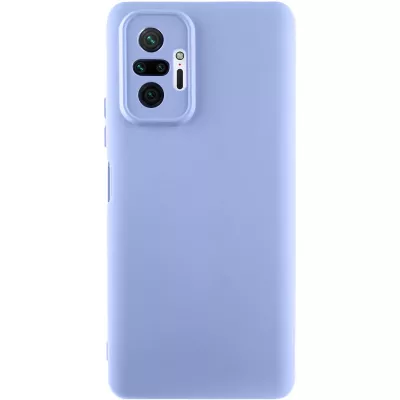 Чохол TPU GETMAN Liquid Silk Full Camera для Xiaomi Redmi Note 10 Pro / 10 Pro Max Бузковий / Light purple
