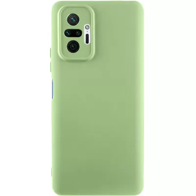 Чохол TPU GETMAN Liquid Silk Full Camera для Xiaomi Redmi Note 10 Pro / 10 Pro Max Зелений / Pistachio