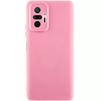 Чохол TPU GETMAN Liquid Silk Full Camera для Xiaomi Redmi Note 10 Pro / 10 Pro Max Рожевий / Pink